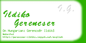 ildiko gerencser business card