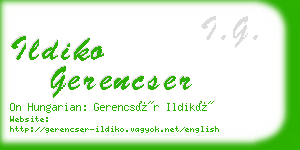 ildiko gerencser business card